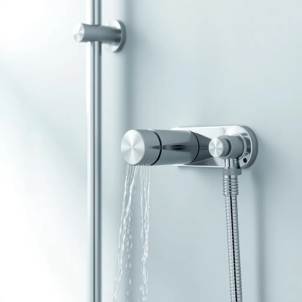 Miscelatore doccia cromato con getto d'acqua